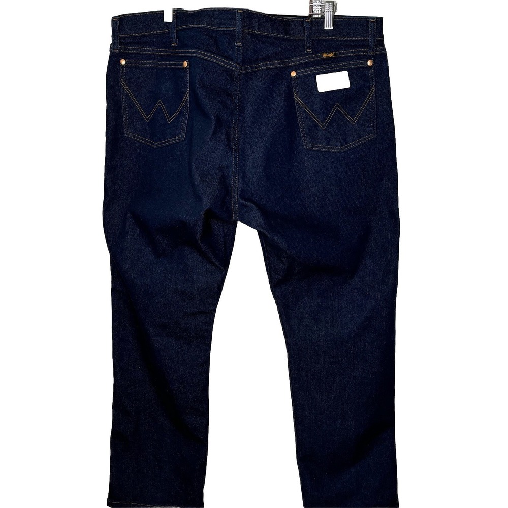 Wrangler Jeans Mens 42x32 Stretch‎ Relaxed Fit Blue Dark Wash Western Work Ranch